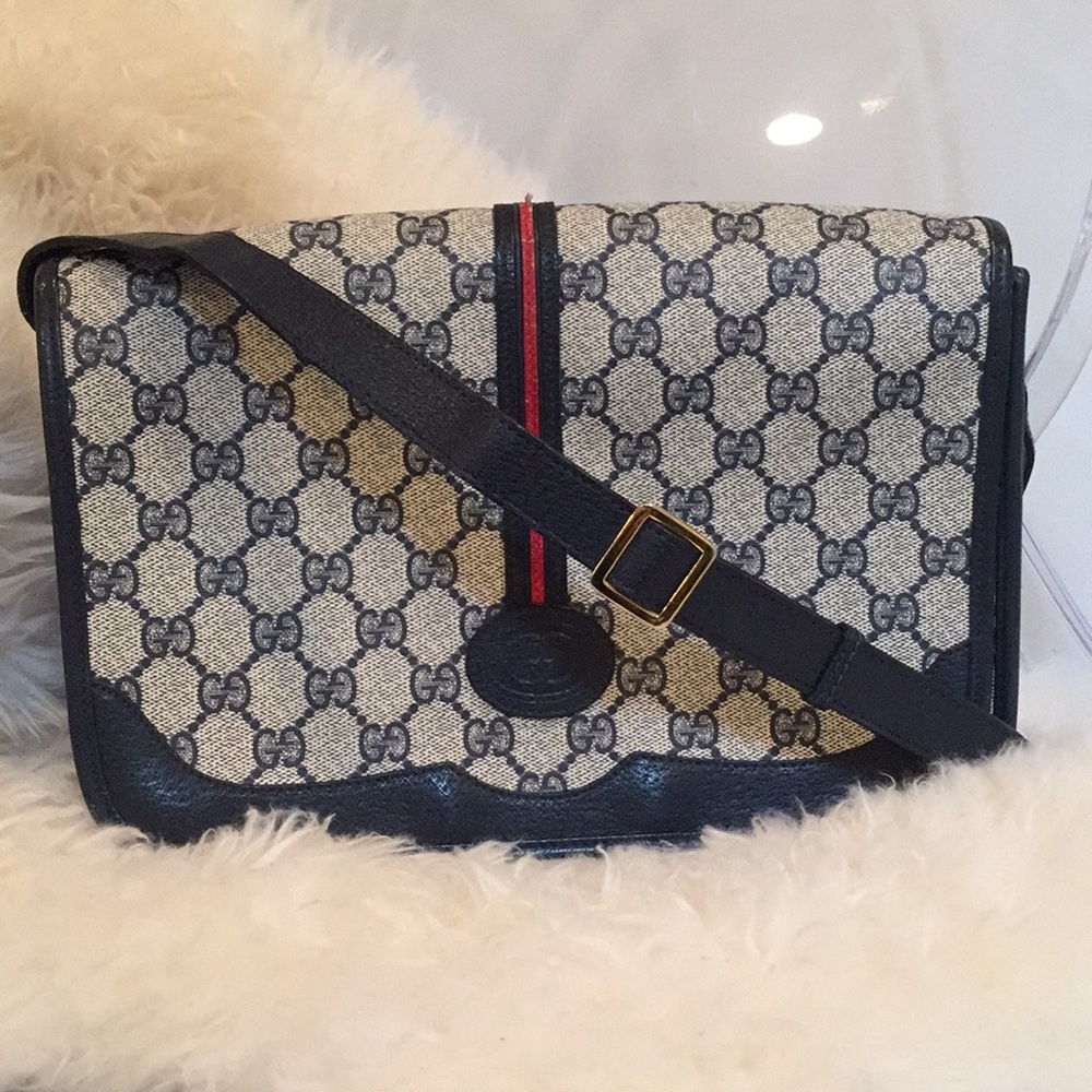 Vintage Gucci Monogram Crossbody Bag